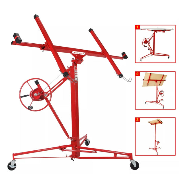 11Ft Lift/Lifter Drywall Hoist Caster Heavy Duty Plasterboard Panel Sheet Crane