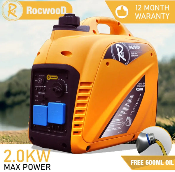 Inverter Generator Petrol 2000W Watts Portable Camping