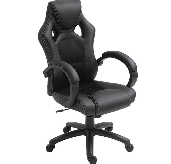 Vinsetto Racing Gaming Chair Swivel Home Office Gamer Chair with Wheels Black