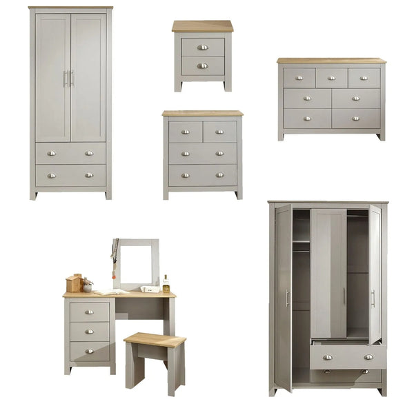 LANCASTER RANGE BEDROOM FURNITURE WARDROBE DRESSING TABLE CABINET BEDSIDE