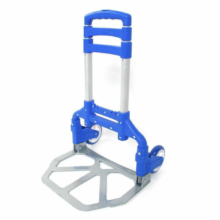 80KG Heavy Duty Foldable Hand Sack Truck Barrow Cart Trolley Cart Castor Wheels freeshipping - Goxom