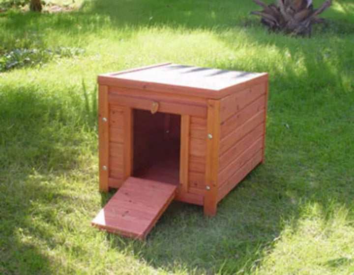 OUTDOOR WOODEN CAT HOUSE / SMALL DOG ENCLOSURE RUN RUNS CHICKEN DUCK TORTOISE - Goxom