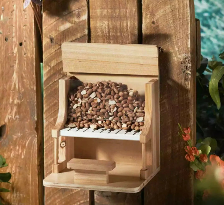 Piano Squirrel Feeder Wild Animal Feeder Food Hanging Station Birds Wildlife - Goxom