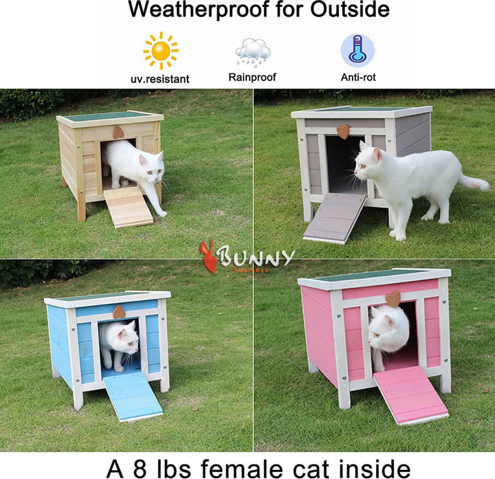 OUTDOOR WOODEN CAT HOUSE / SMALL DOG ENCLOSURE RUN RUNS CHICKEN DUCK TORTOISE - Goxom