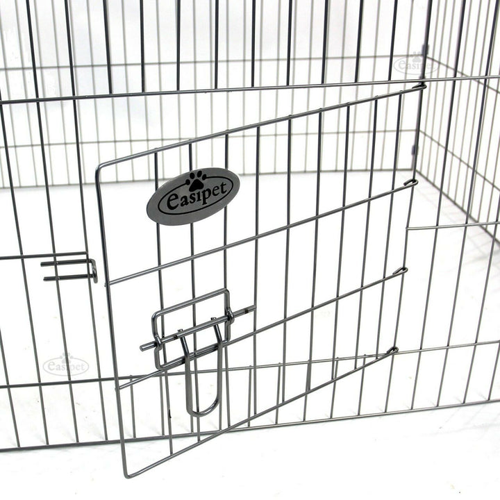 Metal Run Rabbit Guinea Pig Chicken Duck Ferret Dog Cat Pet Enclosure Roof Hutch - Goxom