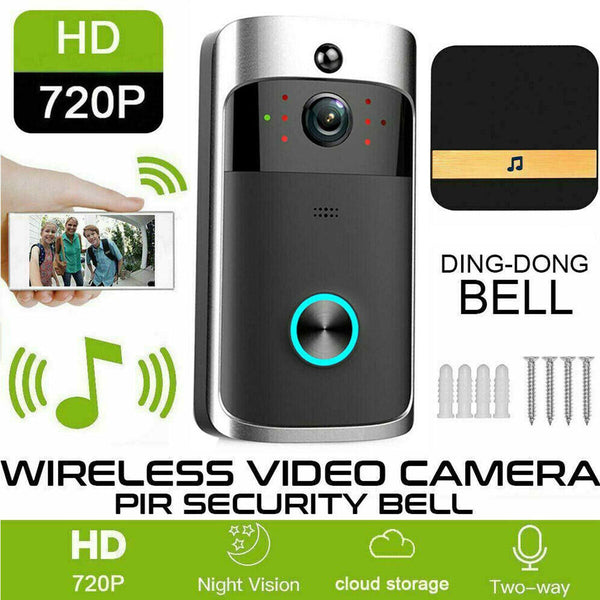 Smart Wireless WiFi Ring Doorbell Security Intercom Video Camera Door Bell